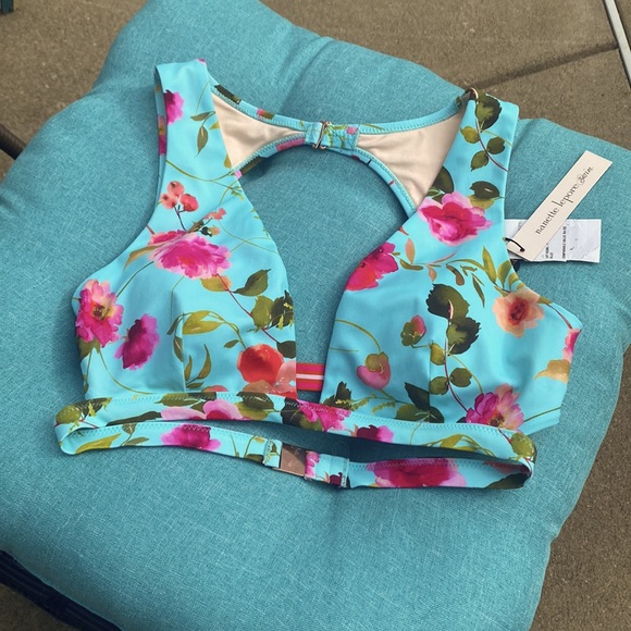 Nanette Lepore Floral Multistrap Swim Top - Picture 1 of 9